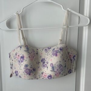Victoria’s Secret Floral Print Women's Bandeau Bra with Removable Straps